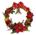 クリスマスリース 40cm レッド 玄関 部屋 北欧 ナチュラル 手作り 上品 高級 豪華 おしゃれ 飾り 装飾 かわいい ドア 壁掛け 天然素材 造花 ギフト プレゼント クリスマスリース 国産