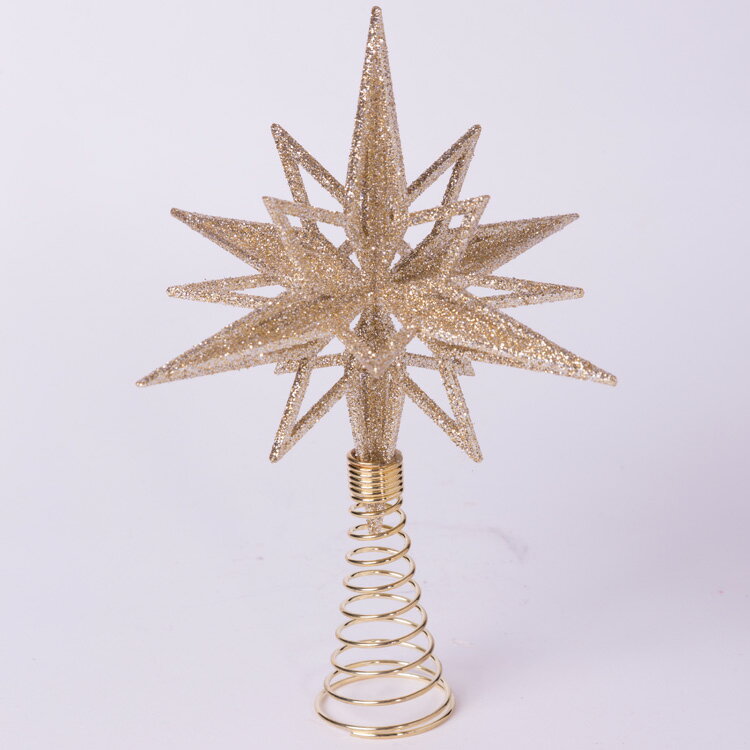 3Dトップスターシルバー ゴールド ホワイト クリスマスツリー ツリートップ