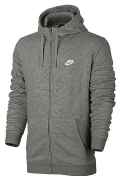 ナイキ（Nike） クラブ フレンチテリー フルジップ フーディ 17HO メンズ スウェット 804392-063 ダークグレーヘザー/（ホワイト）