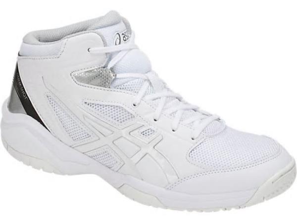 アシックス asics ダンクショット MB 8（キッズ）NEW バスケットボールシューズ TBF139-0101 (ホワイト/ホワイト/カーボン) ジュニア　少年　ミニバス　バッシュ　軽量　DUNK