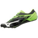 ミズノ MIZUNO ジオサイレンサー10(陸上競技)(ユニセックス)NEW 陸上スパイク U1GA1912-01 (ブラック×ホワイト×グリーン)