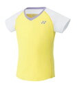 ヨネックス YONEX JUNIOR GIRL ゲームシャツ ジュニアゲームシャツ 20479J-370 (ペールイエロー)