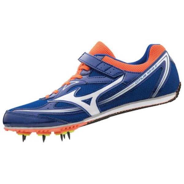 ミズノ MIZUNO シティウスウィング2(ユニセックス） NEW トラック種目全般用スパイク U1GA1924-01 (ブルー×ホワイト×オレンジ)