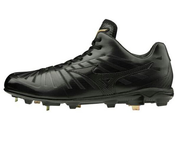 ミズノ MIZUNO グローバルエリートPS2（ユニセックス）NEW 野球スパイク 11GM2010-00(ブラック×ブラック) 1