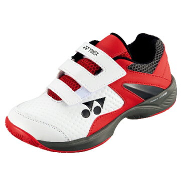 ヨネックス YONEX パワークッションジュニア19 NEW テニスシューズ(ジュニア) SHTJR19-114(ホワイト/レッド)