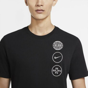 ナイキ Nike DRI-FIT ワイルド ラン Tシャツ ランニングシャツ CZ8329-010(ブラック)