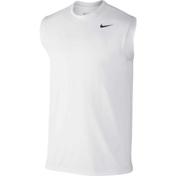 ナイキ Nike DRI−FIT　レジェンド　S／L　Tシャツ ノースリーブシャツ 718836-100(ホワイト/ブラック/（ブラック）)