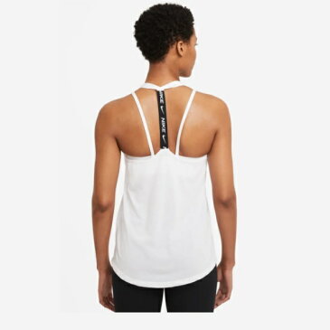 ナイキ Nike ウィメンズ DRIーFIT ESS ELASTIKA タンク トップ レディースランニングシャツ DA0371-100(ホワイト/(ブラック))