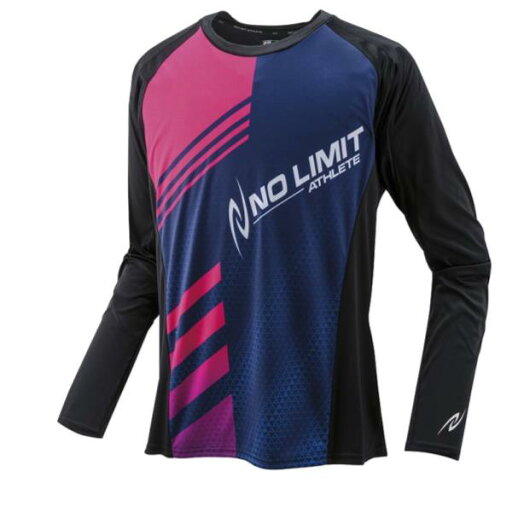 ニシスポーツ NISHI ウインドカットロングスリーブシャツ ランニングTシャツ N62-204-0765(ブラック×ピンク) ニシスポーツ NISHI ウインドカットロングスリーブシャツ ランニングTシャツ N62-204-0765(ブラック×ピンク)