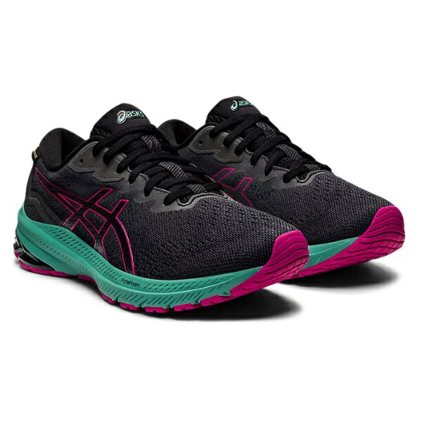 アシックス asics GT-1000 11 GTX（レディース） レディースランニングシューズ 1012B277-001(Black/Fuchsia Red)