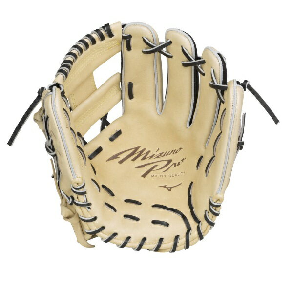 ミズノ MIZUNO 軟式用　ミズノプロ　限定モデル【内野手用：サイズ9】 軟式グローブ 1AJGR97103-8009(ブロンド×ブラック)