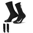 ナイキ Nike 2P マルチプライヤー クルー ソックス スポーツソックス SX7557-010(ブラック/(ホワイト))(4)