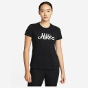 ナイキ Nike ウィメンズ DFCT NIKE SCRIPT S／S Tシャツ レディースTシャツ DN6688-010(ブラック/ホワイト)