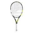 バボラ BABOLAT ピュア アエロ ジュニア 25(張り上げ済) ジュニア硬式テニスラケット 140488-370(グレーイエローホワイト)