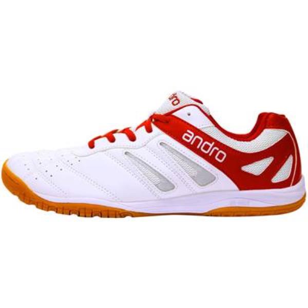 アンドロ シャッフルステップ 卓球シューズ 352210-WHTRED(ホワイト/レッド)