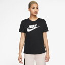 ナイキ Nike ウィメンズ NSW エッセンシャル ICN FTRA S／S Tシャツ レディース半袖シャツ DX7907-010(ブラック)