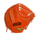 ミズノ MIZUNO 硬式用ミズノプロ號SAKEBI 捕手用:B-D型 硬式グローブ・キャッチャーミット 1AJCH29800-52(スプレンディッドオレンジ)(4)