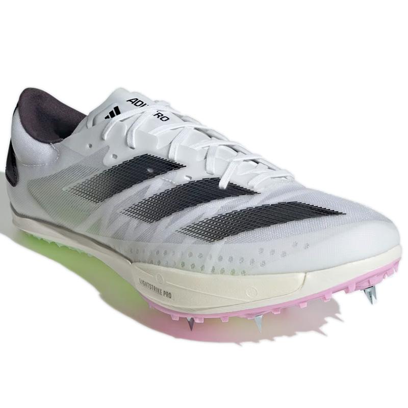 アディダス adidas ADIZERO AMBITION 陸上スパイク IE5486　(フットウェアホワイト/コアブラック/グリーンスパーク)　陸上競技 ランニングスパイク 中距離 トラック競技