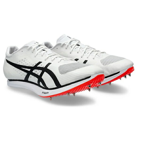 アシックス asics COSMORACER MD 3 陸上スパイク【400m～1,500m】 1093A221-100(White/Black)