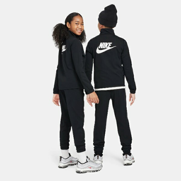 ナイキ Nike K NSW TRACKSUIT POLY FZ ジュニアトレーニングウェア上下セット FD3067-010(ブラック/ブラック/ホワイト) 2