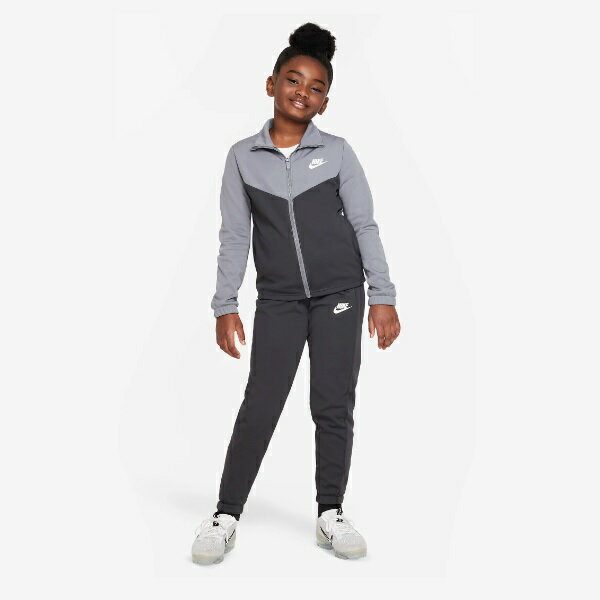 iCL Nike K NSW TRACKSUIT POLY FZ WjAg[jOEFA㉺Zbg FD3067-084(X[NO[/AXTCg/zCg)