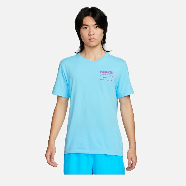 ナイキ Nike AS M NK DF TEE TRACK CLUB ランニングTシャツ FQ3919-407(アクエリアスブルー)