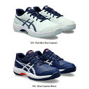 ■ブランド：アシックス asics ■カテゴリー：テニス・バドミントン ■種目：ジュニアテニスシューズ ■商品名：GEL-GAME 9 GS CLAY/OC（オムニ・クレー） ■商品コード：1044A057 ■カラー ・300（Pale Mint/Blue Expanse） ・403（Blue Expanse/White） ■サイズ：20.0〜22.5cm ■幅/ラスト：STANDARD ■インナーソール素材：合成樹脂/固定式 ■アッパー素材：人工皮革（合成皮革）・合成繊維 ■アウター素材：ゴム底 ■原産国：カンボジア製 ■備考： NON MARKING RUBBER対応 （仕様） ・オムニ（砂入り人工芝）・クレーコート用です。 ・ （公財）日本ソフトテニス連盟公認 柔軟性と軽量性に優れたコストパフォーマンスキッズ専用モデルキッズの足のフィッティングを考慮したラストを採用。アッパーには、人工皮革と合成繊維を組み合わせた耐久性に優れた素材を採用。SOLUTION SPEEDの象徴、TWISTRUSSにインスパイアされ、より速く前進することをサポートするTRUSSTICを搭載。ミッドソールとアウターソールの両方に複数のフレックスグルーブを設け、前足部の柔軟性が向上。