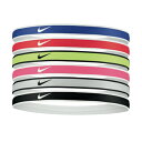 ナイキ Nike チップ スウッシュ スポーツ ヘッドバンド 6本パック 2.0 スポーツアクセサリー・ヘアーバンド BN2071-655(ユニバーシティレッド/ゲームロイヤル/ボルト)(4)