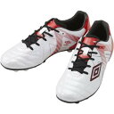 Umbro アンブロ アクセレイター RB JR WIDE HG ジュニアサッカースパイク UF5SFCB3J-WHRD(S.WHITE/RED/BLACK)