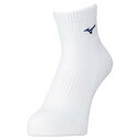 ミズノ MIZUNO 消臭ソックス(ショート) スポーツソックス・バレーボールソックス V2MX2000-71(ホワイト×ドレスネイビー)