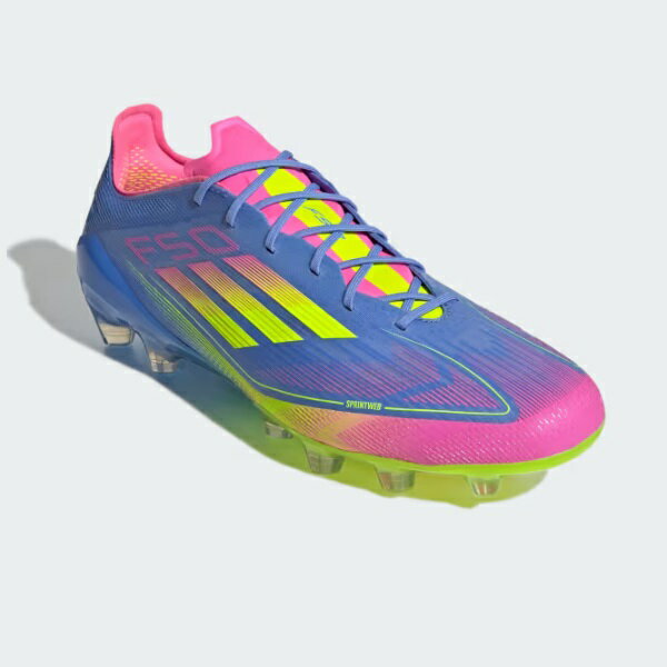 アディダス adidas F50 ELITE HG/AG JAPAN サッカースパイク IE1283(ブルーフュージョン/ルシッドレモン/ルシッドピンク)