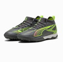 プーマ PUMA ウルトラ 5 マッチ TT+MID JR ジュニアサッカートレーニングシューズ 10835203(マットエイジドシルバー/イエローアラート/プ...