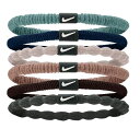 ナイキ Nike フレックス ヘアタイ 6本パック スポーツグッズ・ヘアーバンド BN2085-031(キャノン/ローズゴールド/ホワイト)