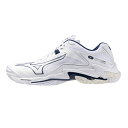 ミズノ MIZUNO ウエーブライトニング Z8(バレーボール) バレーボールシューズ V1GA2400-61(ホワイト×ネイビー)