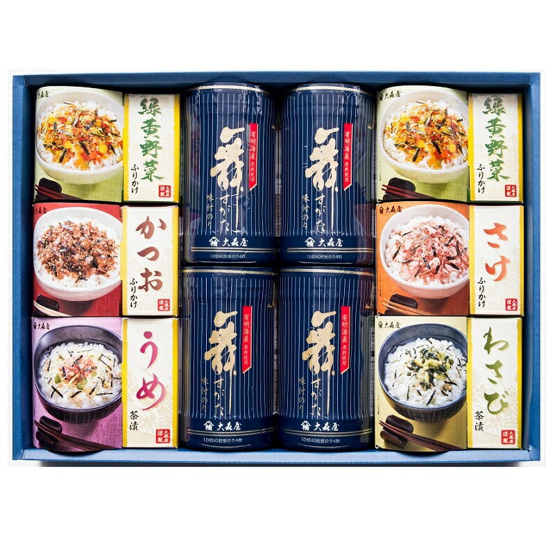 海苔・ふりかけ・お茶漬詰合せ NTF−40G【海苔の大森屋 バラエティ ギフト 中元 歳暮 法事 法要】