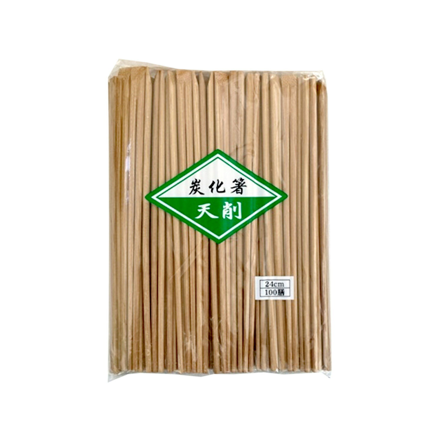 【ケース】竹　炭化箸　天削　24cm