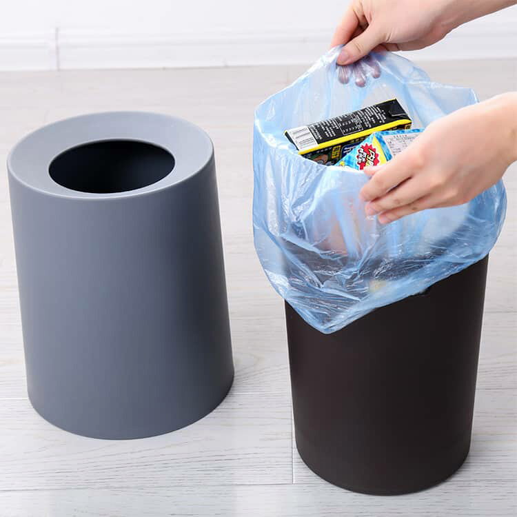 12L ゴミ袋が見えない フタなし ゴミ箱 蓋なし ごみ箱 ゴミ箱 ダストボックス 大容量 9L 二重構造 無地 シンプル プラスチック 北欧 リビング キッチン トイレ 洗面所 ohmysweets-10005344 Oh My Sweets サンプル画像3