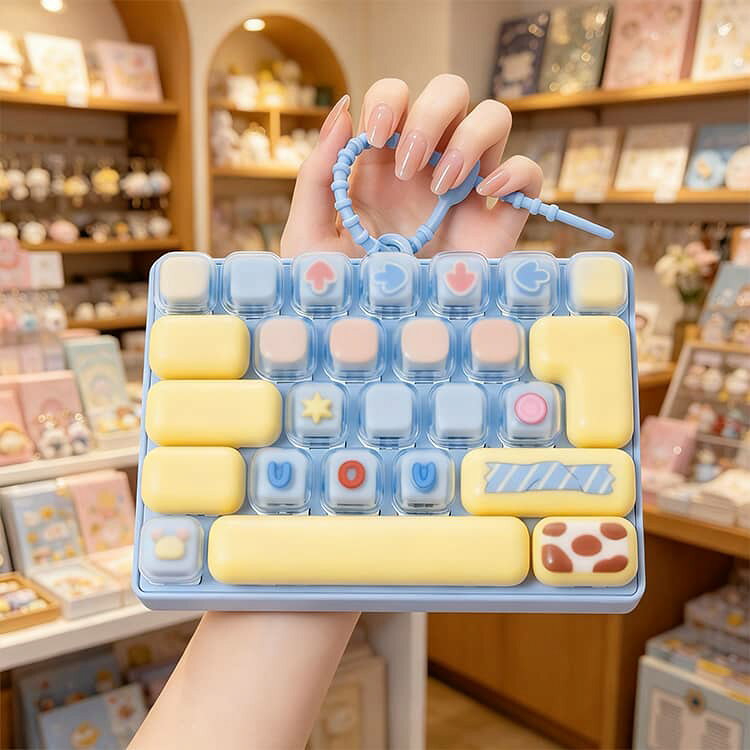男の子 かわいい おもちゃ 可愛い 26キー ミニキーボード キーホルダー ストレス解消 携帯便利 大人 26キー 女の子 26キースクイーズキーボードチャーム カチカチキーボード 指のおもちゃ 暇つぶし 手遊びグッズ リュックチャーム SNSで話題 ohmysweets-10005697 Oh My Sweets サンプル画像2