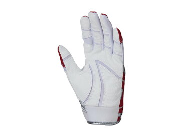 超特価【野球 アシックス ジュニア用バッティング用手袋】アシックス ジュニア用バッティング用手袋(両手)(BEG28J) ■ホワイト×レッド ■ひら部フレックス設計 ■はき口ワイド設計 ■当て革補強 ■ウォッシャブル