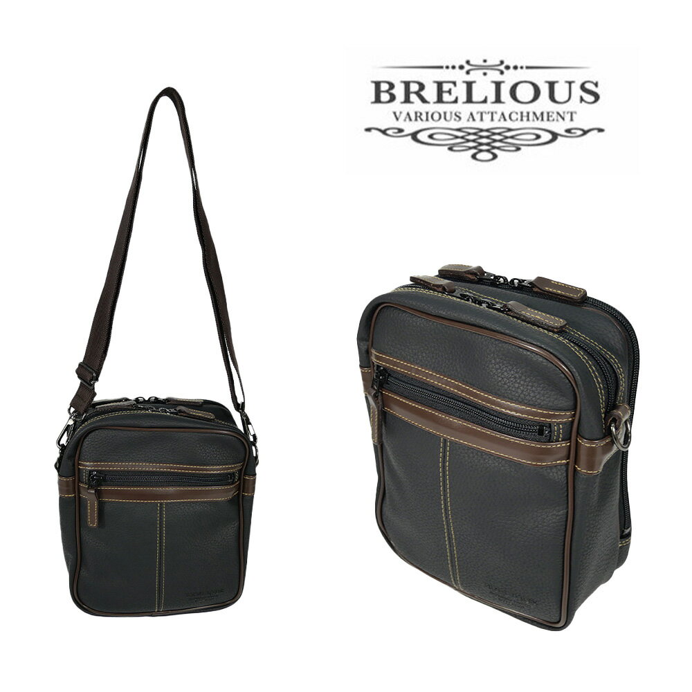 【0と5のつく日はポイント10倍】BRELIOUS 豊岡鞄 74-16432 ショルダーバッグ カジュアル 合皮 縦型 日本製 メンズ プレゼント 贈り物 父の日 誕生日(4)