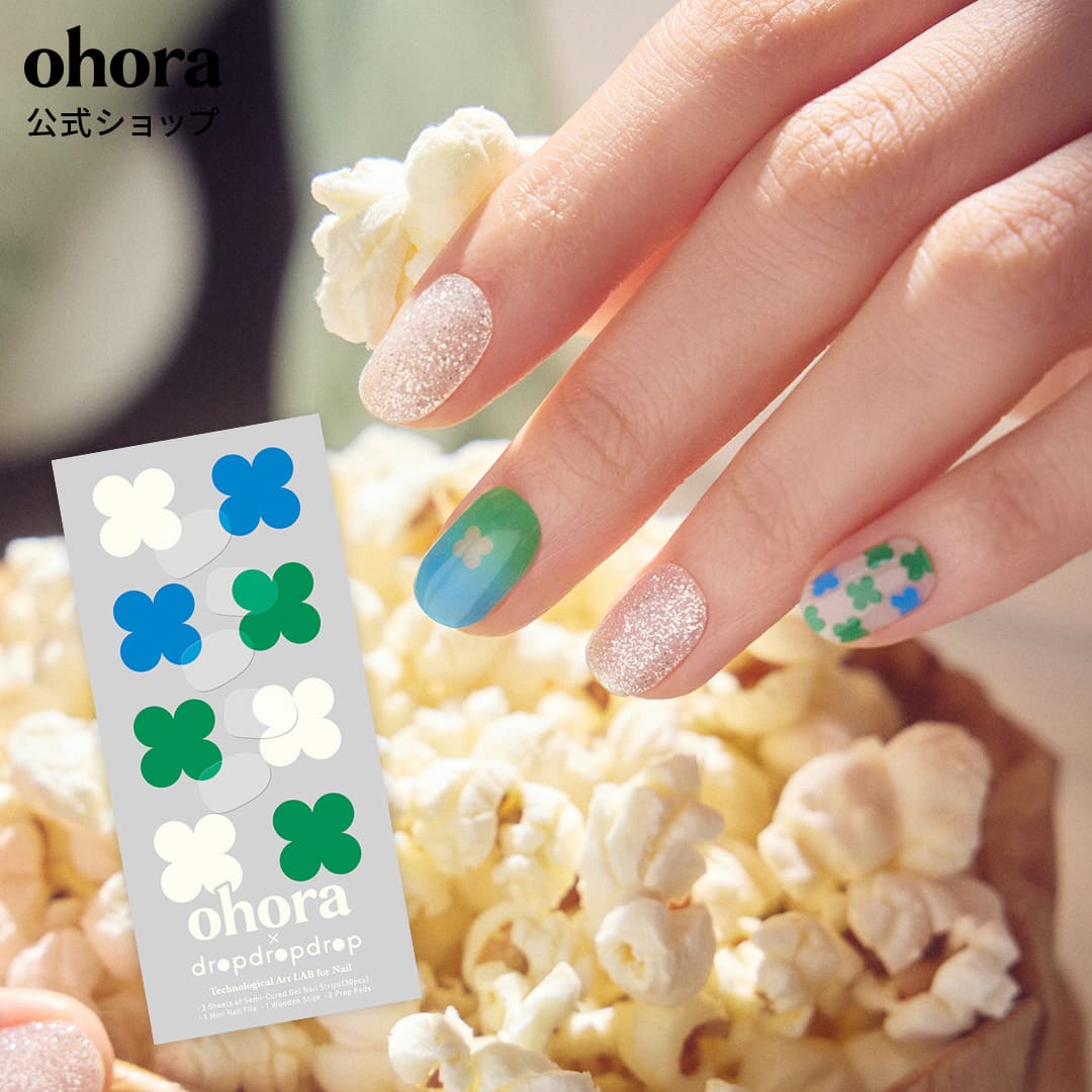 【公式】N Lucky Drop Clover：ND-473/ ohora gelnails nail オホーラ ネイル ジェルネイル ネイルシール セルフネイル ネイルステッカー おうちネイル ネイルデザイン ジェルネイルシール ネイルステッカー ネイルオイル ネイルパーツ ネイルチップ カラージェル