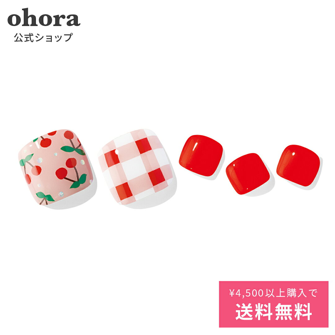 【公式】P Cherry Crush：PD-018 ohora gelnails nail オホーラ ネイル ジェルネイル ネイルシール セルフネイル ネイルステッカー おうちネイル ネイルデザイン ジェルネイルシール ネイルステッカー フット ネイルパーツ ネイルチップ カラージェル
