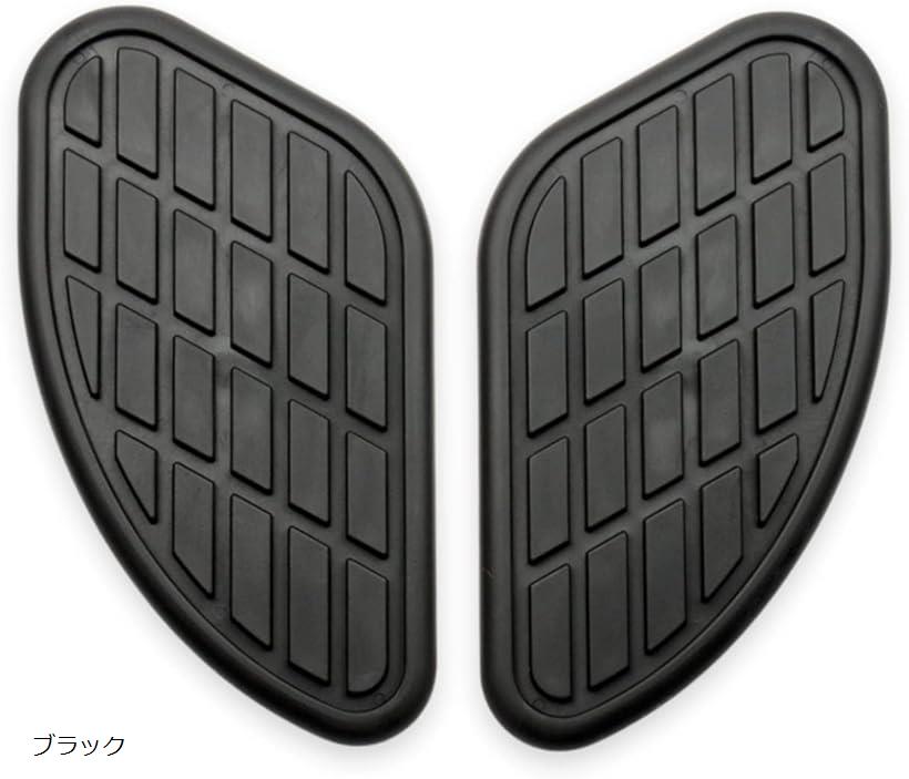 【全品P5倍★ワンダフルデー】【楽天ランキング1位入賞】バイク オートバイ ニーグリップ パッド 燃料 タンク トラクション 汎用 サイド プロテクター CB CBR SR 傷防止 左右セット(ブラック)