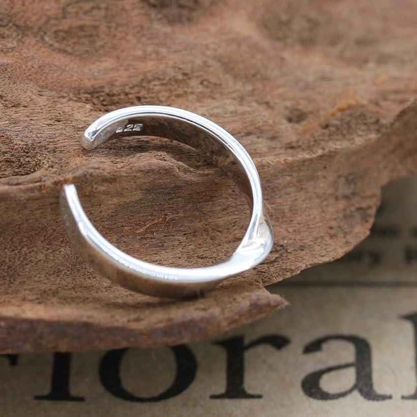 【楽天ランキング1位入賞】トゥーリング 足 指輪 シルバー 925 サイズ調整可 シンプル メンズ レディース スクリュー (シルバー)