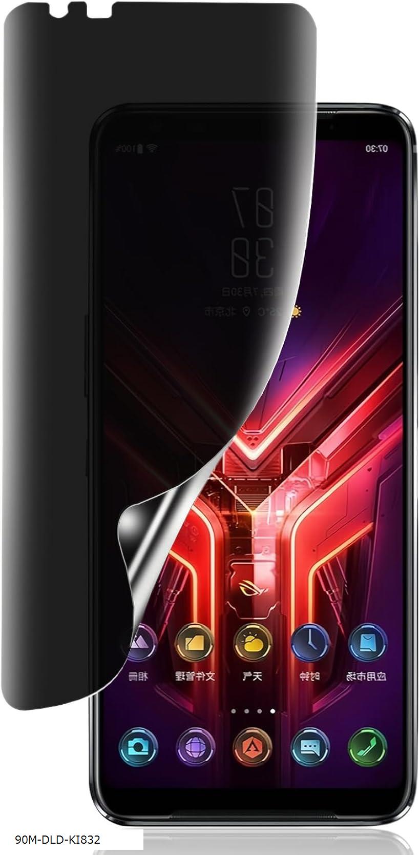 Rakuten - ガイド枠付き・簡単な貼り付け方ASUS ROG Phone 3 ZS661KS 用 覗き見防止フィルム 柔らかいTPU素材 指紋認証対応 剥がしにくい 気泡ゼロ 傷修復 保護フィルム 全面 3D曲面 1枚セット(90M-DLD-KI832)