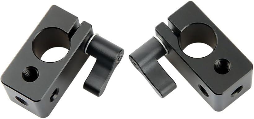 互換品15mmロッドクランプ 2個入り レールコネクターアダプター 1/4ネジ穴付き 15m...