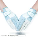 ゴルフグローブ レディース 両手 女性用 ゴルフ手袋(アクアブルー, 20 (17.0cm-17.5cm))
