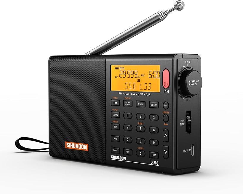 SIHUADON D-808 SSB BCLラジオ FM AM 短波 長