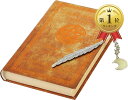 akindou 魔導書 風 日記帳 罫線付き 魔力を帯びた 光るしおり 付き 五芒星 魔法書 魔法