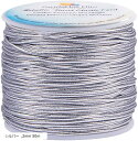 約50m/巻 直経約2mm 1巻きセット弾力線 弾力紐 細い紐 弾性コード ポリエステル 外側 ゴム 内側 アクセサリー用紐 糸通しコード ジュェリー用 ブレスレット&ネックレス 手芸用品 手作り素シルバー(シルバー, 2mm 50m)